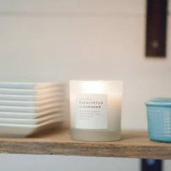 Slow North Eucalyptus + Lavender Glass Candle