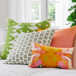 Laura Park Designs Flower Child Marigold Linen Pillow