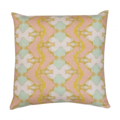 Laura Park Designs Lily Pond Apricot Linen Throw Pillow BED & SOFA