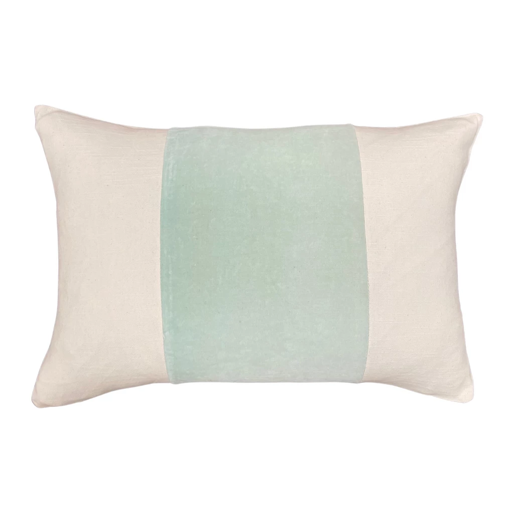 Laura Park Designs Aqua Velvet Panel Pillow BED & SOFA 1 Laura Park Designs Aqua Velvet Panel Pillow BED & SOFA
