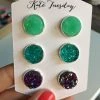 Kate Tuesday Corks Druzy Earrings Set