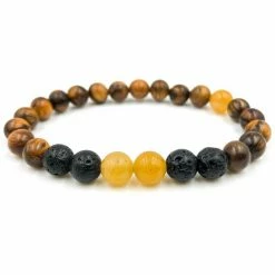 Everwood Company Orange Aventurine, Lava Rock & Golden Sandalwood Bracelet JEWELRY & ACCESSORIES