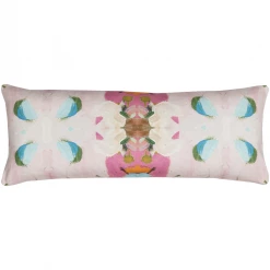 Laura Park Designs BED & SOFA Monet's Garden Pink Linen Throw Pillow