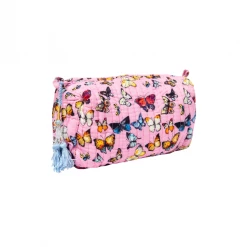 Laura Park Designs Butterflies Pink Quilted Cosmetic Bag BAGS, POUCHES & PURSES