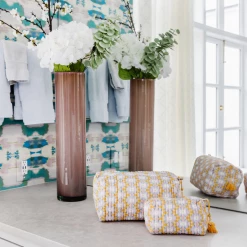 Laura Park Designs Chloe Lavender Quilted Cosmetic Bag BAGS, POUCHES & PURSES