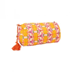 Laura Park Designs BAGS, POUCHES & PURSES Flower Child Marigold Quilted Cosmetic Bag