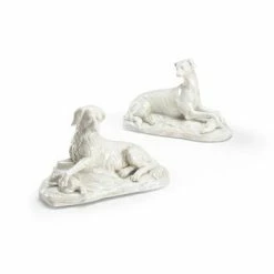 Chelsea House White Dogs-Pair DECOR & ROOM ACCESSORIES
