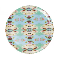 Laura Park Designs Summer Garden Light Blue Melamine Plate (Set Of 4)