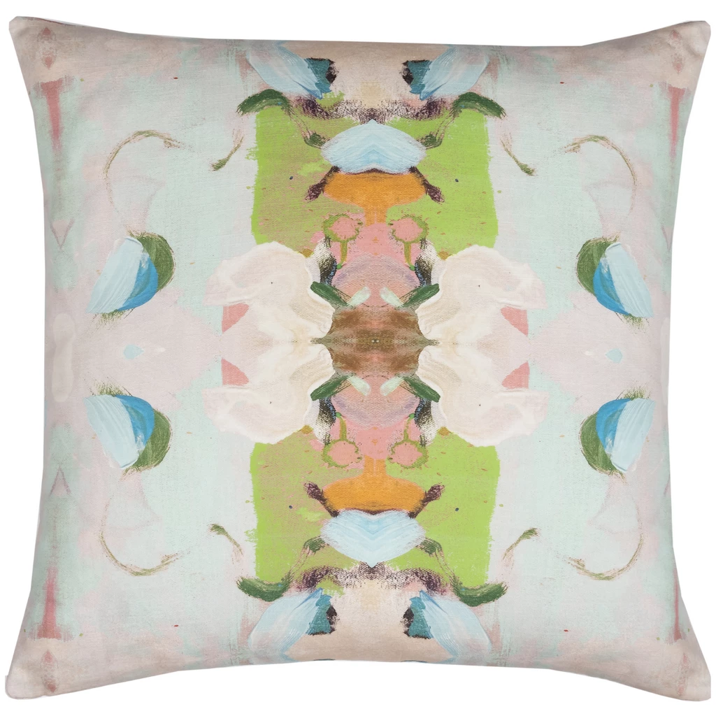 Laura Park Designs Monet's Garden Green Linen Throw Pillow BED & SOFA 4 Laura Park Designs Monet's Garden Green Linen Throw Pillow BED & SOFA