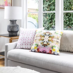 Laura Park Designs Birds Of A Feather Linen Pillow BED & SOFA