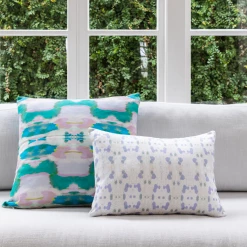 Laura Park Designs BED & SOFA Flower Child Emerald Linen Pillow