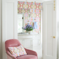 Laura Park Designs BED & SOFA Brooks Avenue Pink Linen Pillow