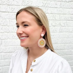 Laura Park Designs Poppy Pink Dreamcatcher Earrings JEWELRY & ACCESSORIES