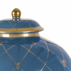 Chelsea House DECOR & ROOM ACCESSORIES Bee Humble Ginger Jar - Blue (Small)