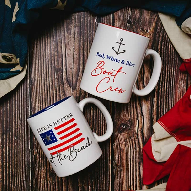 Pavilion TABLE & DRINKWARE Red, White & Blue Boat Crew Mug 4 Pavilion TABLE & DRINKWARE Red, White & Blue Boat Crew Mug
