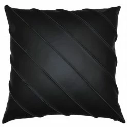 Square Feathers Briar Cal Black Throw Pillow