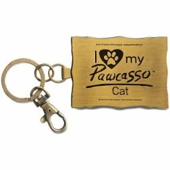 Pavilion PET ACCESSORIES Brown Tabby Pawcasso Key Chain
