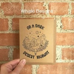Whiski Designs Dark Desert Highway Greeting Card GIFTS