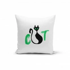 Orange Poppy CAT Pillow Cover