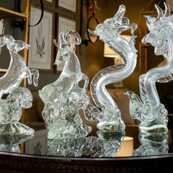 Chelsea House Glass Ram-Rear Facing DECOR & ROOM ACCESSORIES