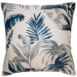 Square Feathers Coast Tropical Throw Pillow BED & SOFA