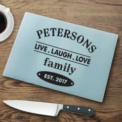 JDS Live.Laugh.Love Glass Cutting Board GIFTS