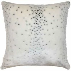Square Feathers Dalmatian Fur Throw Pillow BED & SOFA