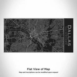 Cyan Castor Engraved Matte Black Insulated Map Bottle - Dallas