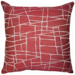Square Feathers Firestone Web Throw Pillow