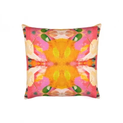 Laura Park Designs Flower Child Marigold Linen Pillow