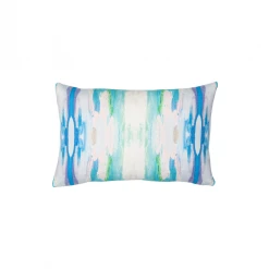 Laura Park Designs Flower Child Teal Linen Pillow BED & SOFA