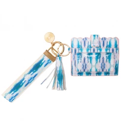 Laura Park Designs BAGS, POUCHES & PURSES Flower Child Teal Wristlet Wallet