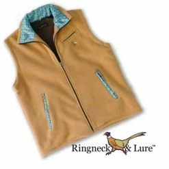 Ringneck & Lure Fly Lures Cerulean Camel Fleece Vest