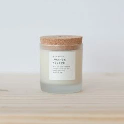 Slow North Orange + Clove Glass Candle