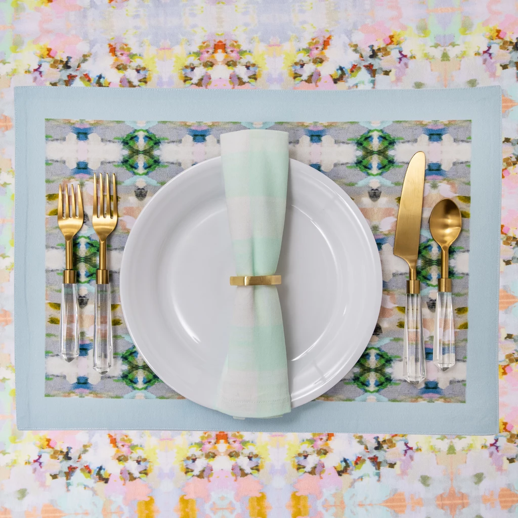 Laura Park Designs Gingham Aqua Dinner Napkins TABLE & DRINKWARE 3 Laura Park Designs Gingham Aqua Dinner Napkins TABLE & DRINKWARE