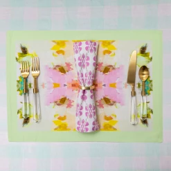 Laura Park Designs TABLE & DRINKWARE Gingham Aqua Tablecloth