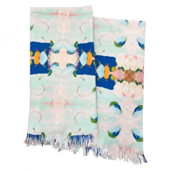 Laura Park Designs Monet's Garden Navy Throw Blanket