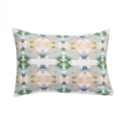 Laura Park Designs Indigo Girl Green Linen Pillow BED & SOFA