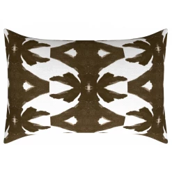 Laura Park Designs BED & SOFA Palm Cocoa Linen Throw Pillow