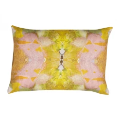 Laura Park Designs Jardin Yellow Linen Cotton Pillow BED & SOFA