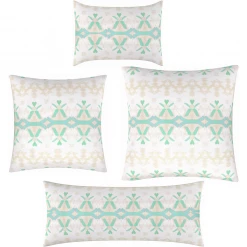 Laura Park Designs Parisian Aqua Linen Throw Pillow BED & SOFA