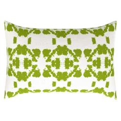 Laura Park Designs Mosaic Green Linen Throw Pillow