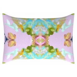 Laura Park Designs BED & SOFA Stained Glass Lavender Linen Throw Pillow