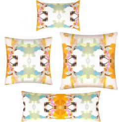 Laura Park Designs Orange Crush Linen Throw Pillow