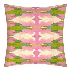 Laura Park Designs Cabana Pink Linen Throw Pillow BED & SOFA