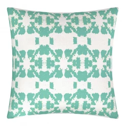 Laura Park Designs Mosaic Turquoise Linen Throw Pillow