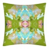 Laura Park Designs BED & SOFA Stained Glass Green Linen Throw Pillow