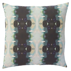 Laura Park Designs Orchid Blossom Navy Linen Throw Pillow