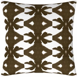 Laura Park Designs BED & SOFA Palm Cocoa Linen Throw Pillow