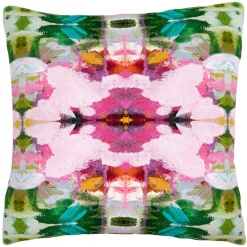 Laura Park Designs Namaste Pink Linen Throw Pillow BED & SOFA